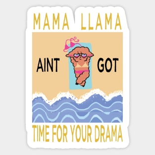 no drama llama vacation Sticker